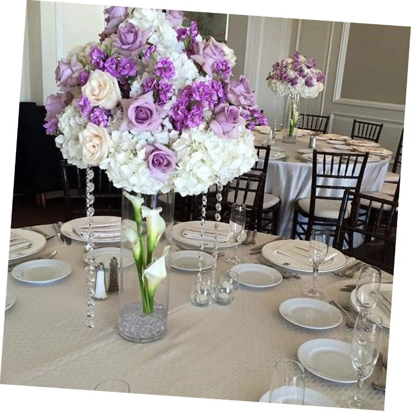 Transparent Acrylic Cylinder Vase,Living Room Flower Arrangement,Straight Tube Vase,Home Hydroponic Plant Container,For Flower