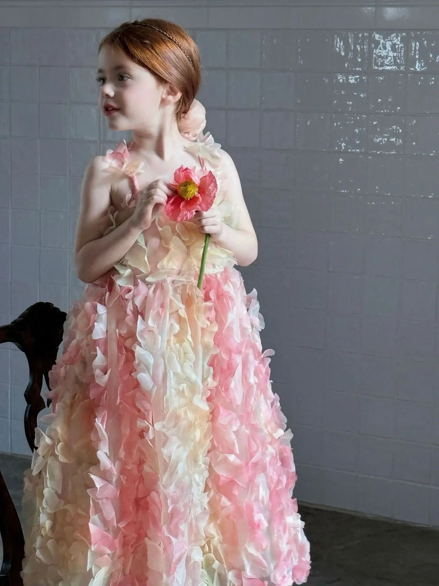 Children Heavy Industry Flower Dress Girls Birthday Banquet Princess Dress Children High End Performance Dress