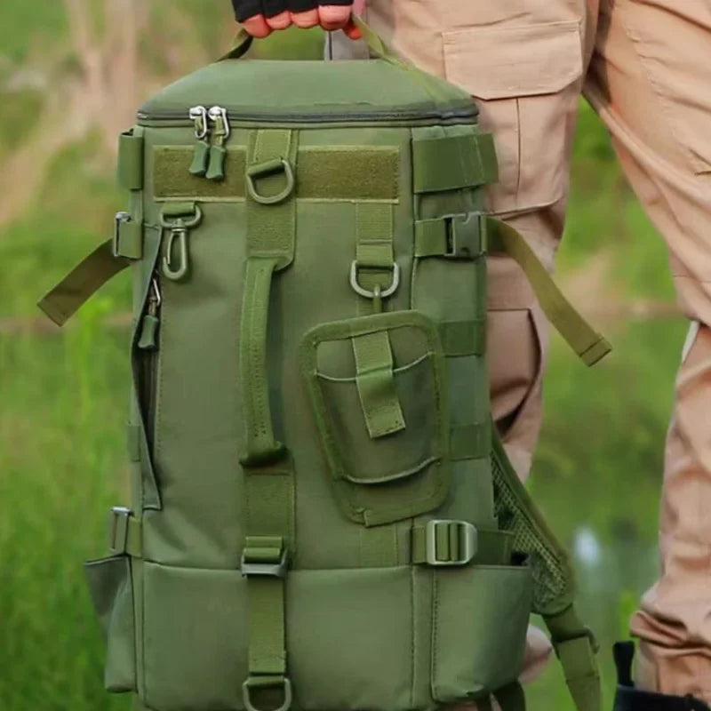Multifunctional Fishing Tackle Backpack Waterproof Outdoor Bag with Rod Holders Durable Design For Camping Hiking Trave