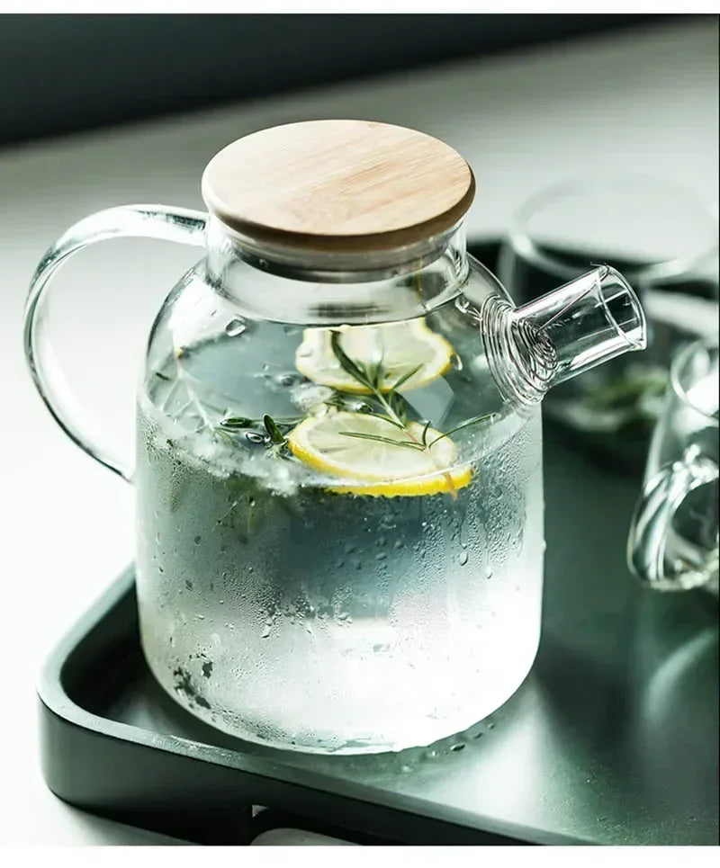 Borosilicate Glass Teapot Heat-Resistant Large Clear Tea Pot  Flower Tea Set Puer Kettle Cup Office Home Tool