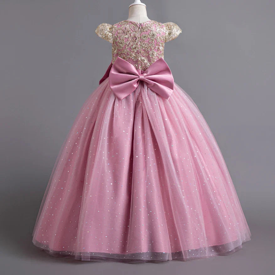 Stunning Little/Big Girls Lace Flower Girl Wedding Bridesmaid Birthday Party Holiday Pageant Easter Prom Fancy Dress