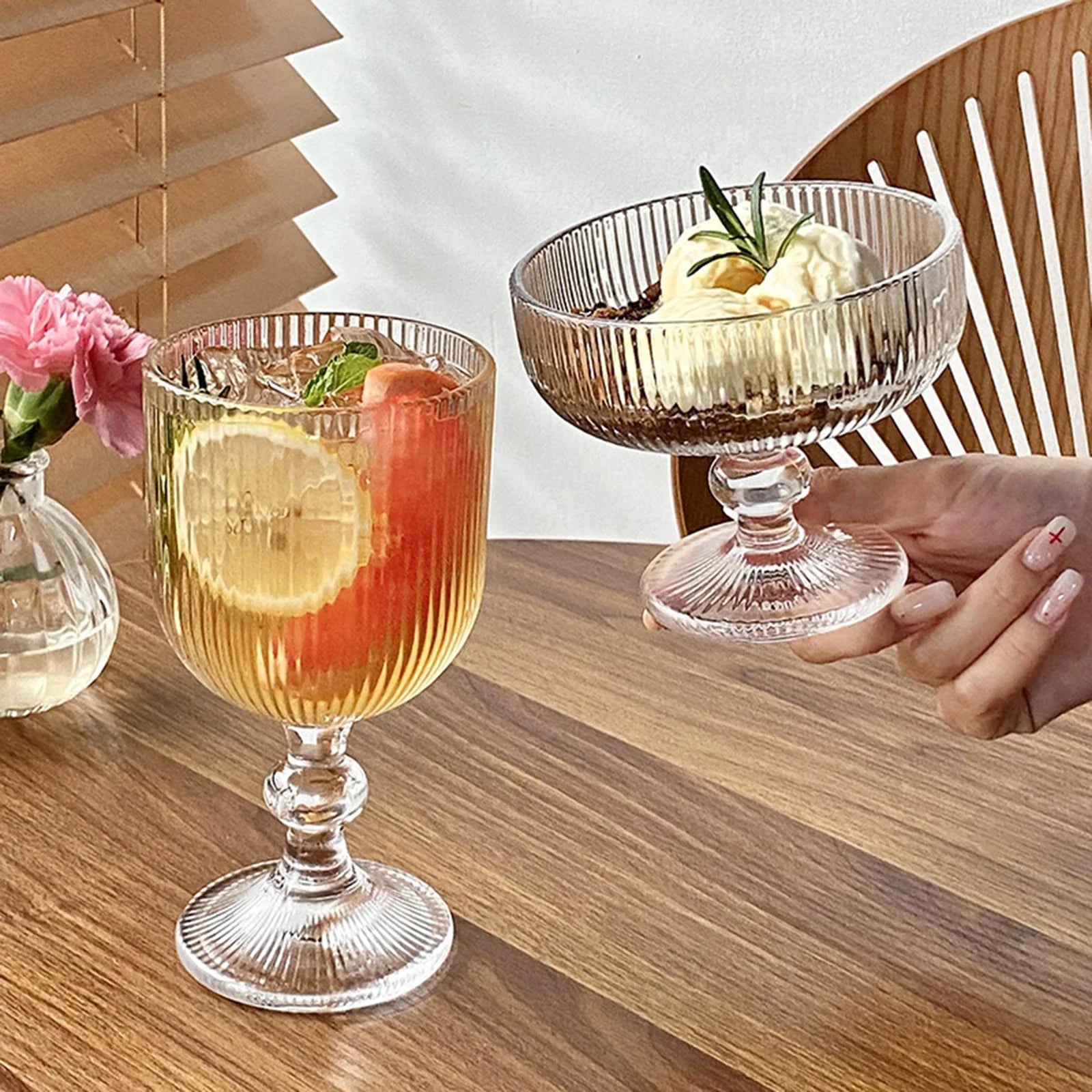 Sundae Dishes Trifle Bowl Tall Ice Cream Cup Glass Dessert Cup Ice Cream Ball Pudding Cup Afternoon Tea Sugar Water Yogurt Cup