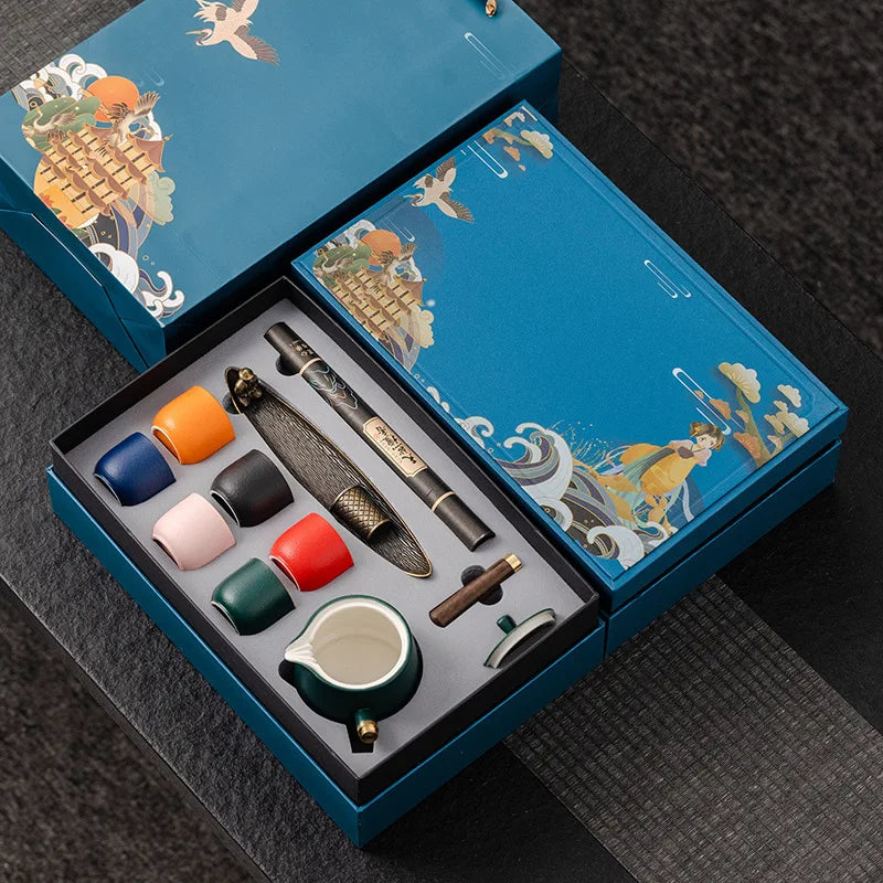 Dragon Year Spring Festival Gift Box National Trend Retro Style Complete Set Cultural and Creative Company Event Business Tea Se