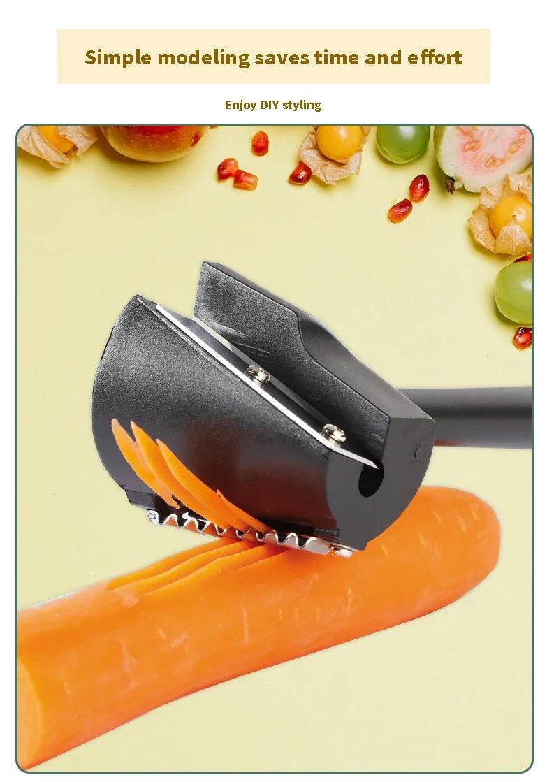 Vegetable Fruit Cutter Household Spiral Funnel Flower Shredder Peeler Artifact Portable Fast Carrot Cutter Slicer Spiral Cutter
