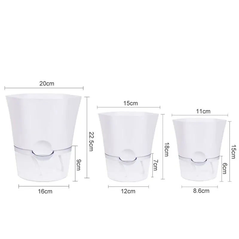ABHZ-Hydroponic Automatic Water Absorption Succulent Flower Pot Self-Watering Flower Pot Hydroponic Lazy Flower Pot