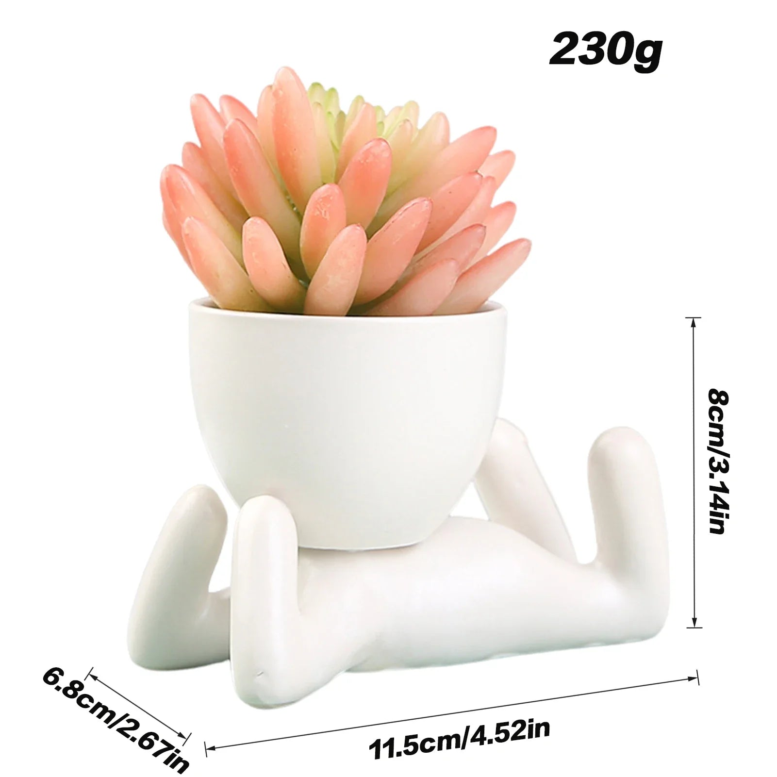Small Human Modeling Plant Pot Decorative Flower Planter for Outdoor Garden Decoration