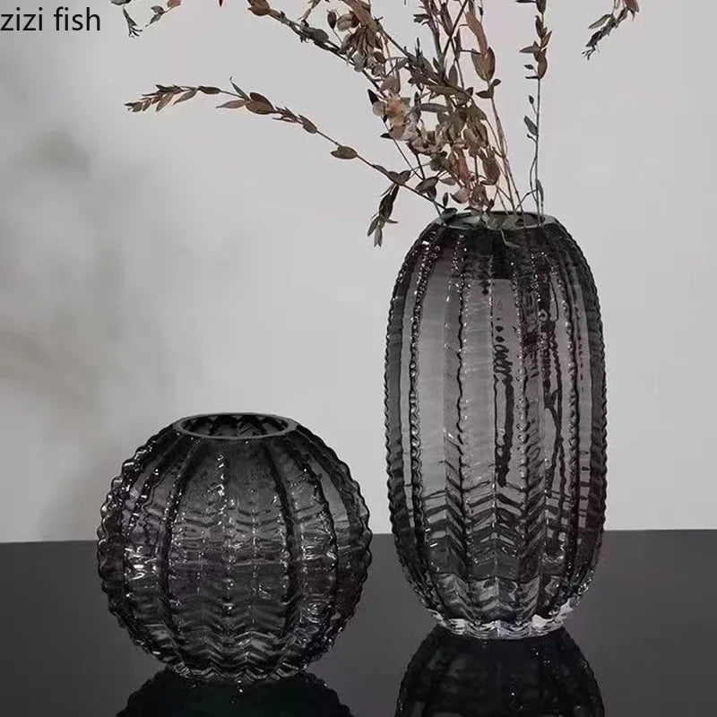 Creative Cactus Glass Vase Desktop Creative Flower Utensils Hydroponic Vase Dried Flower Vase Living Room Aesthetic Decoration