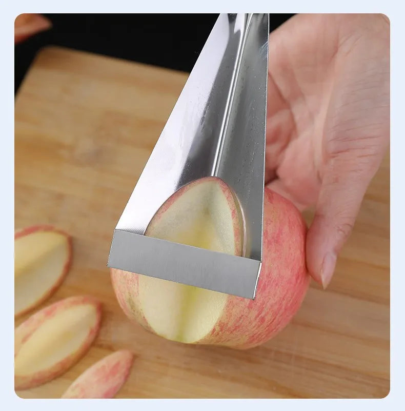 Stainless Steel Triangle Fruit Carving Knife Fruit Platter Artifact Triangle Vegetable Knife Non-slip Carving Blade Kitchen Tool