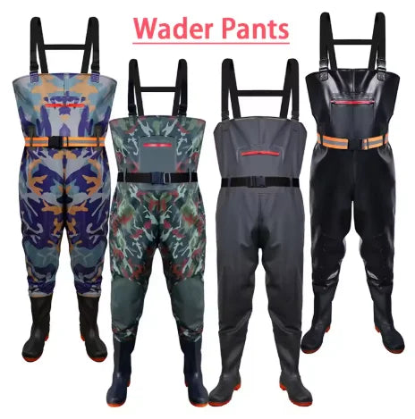 Fishing Wader Pants Overalls With Boots Set Adult Men Women Chest-Lenght Hunting Rice Transplanting Waterproof Trousers Suit