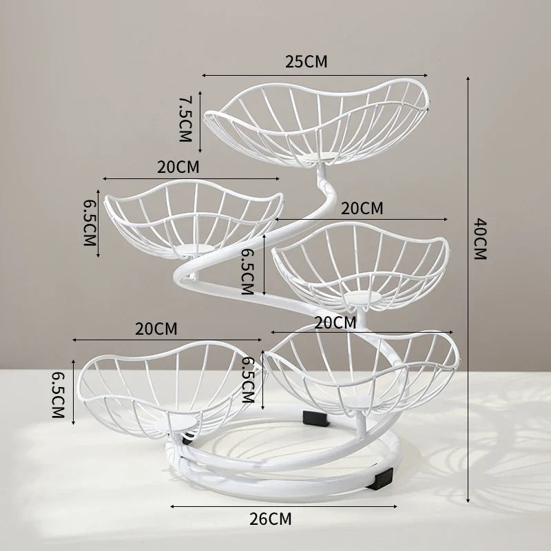 Modern mat Fruit Tray Luxury Light Home Living Room Candy Basket Tea Table Snas Metal Material Nordic Sle