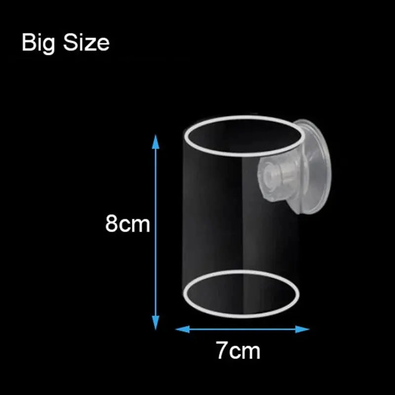 Fish Feeding Aquarium Feeding Ring Fish Tank Station Floating Food Tray Feeder Aquarium Accessory with Strong Suction Cups