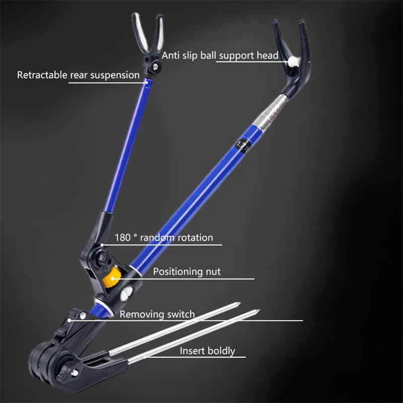 New Stainless Steel Thickened Telescopic Fishing Rod Bracket Fishing Rod Dual Purpose Bracket Fishing Rod Holder