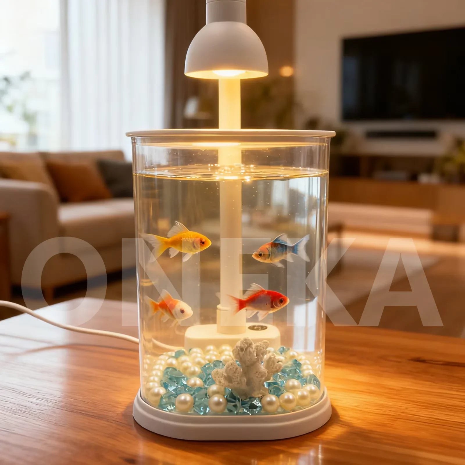 Starter Kit Small Fish Tank Fighting Fish Tank Tabletop Turtle Tank Goldfish Tank With Light Party Gift Idea For Kids