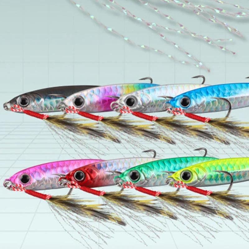 Metal Artificial Bait Jig 7g 10g 15g 20g 25g 30g Shore Casting Jigging lure Shore Casting Saltwater Fishing lure Bit