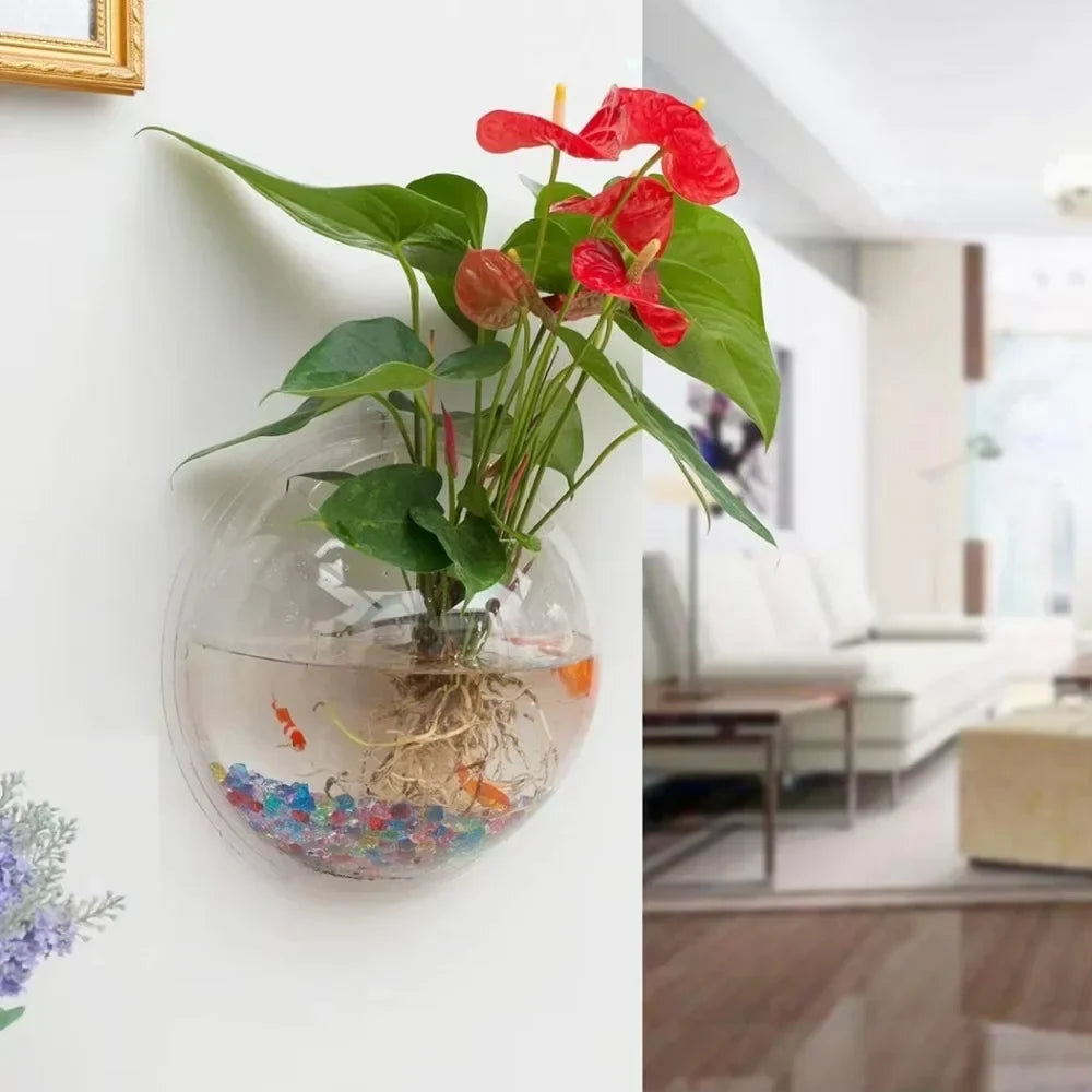 Acrylic Fish Bowl Wall Hanging Aquarium Tank Aquatic Pet Supplies Pet Products Wall Mount Fish Tank for Betta&Display fish