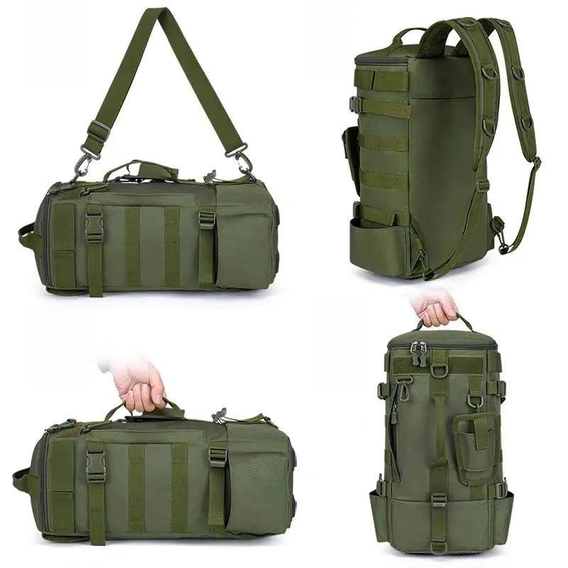Multifunctional Fishing Tackle Backpack Waterproof Outdoor Bag with Rod Holders Durable Design For Camping Hiking Trave