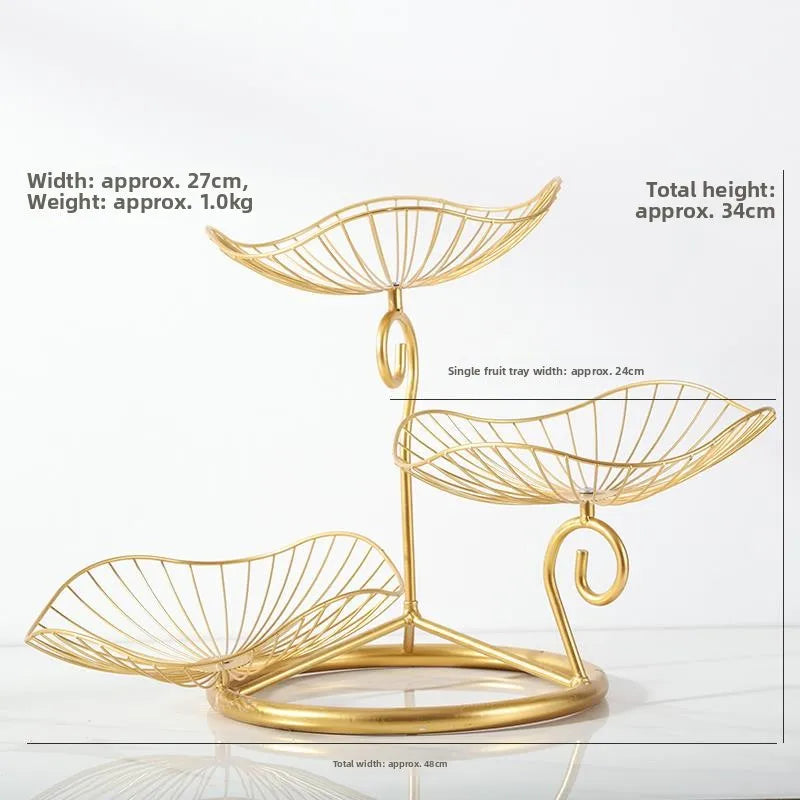 Modern mat Fruit Tray Luxury Light Home Living Room Candy Basket Tea Table Snas Metal Material Nordic Sle