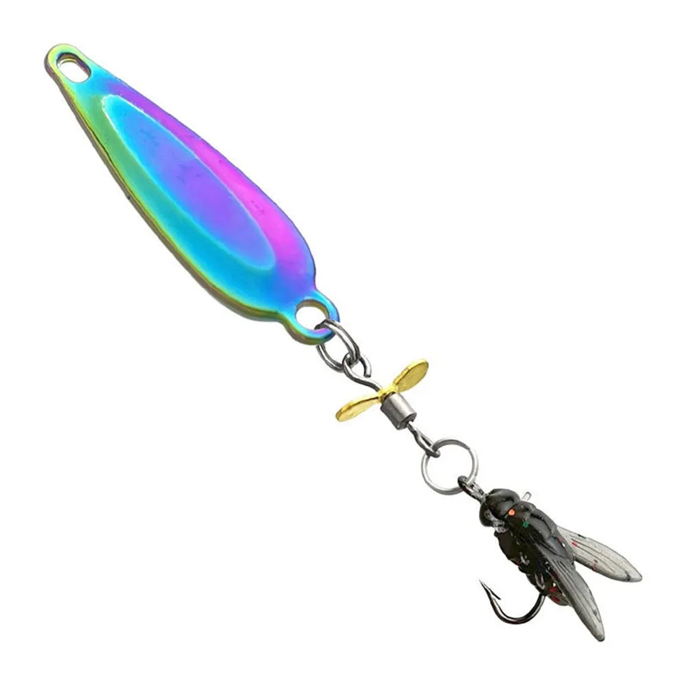 Anti-Rust Artificial Fly Fishing Lure Set Angling Gear Durable Fishing Spinner Baits Fishing Lure Metal Propeller Fishing Bait