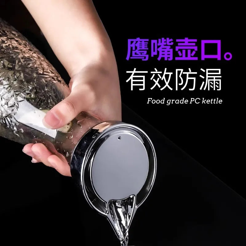 Acrylic Juice Plastic Wine Separator, Plastic Water Bottle, Cold Kettle, Fruit Bar Tool Jar, Plastic Drill Pot PC Home Bar, 1.6L