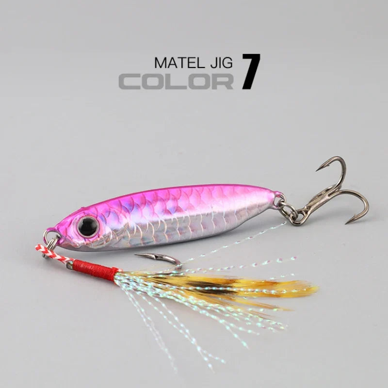 Metal Artificial Bait Jig 7g 10g 15g 20g 25g 30g Shore Casting Jigging lure Shore Casting Saltwater Fishing lure Bit