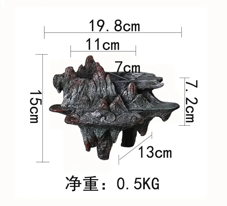 Chinese-style personalized retro creative asparagus resin flowerpot indoor fleshy June snow potted flower decoration ornaments