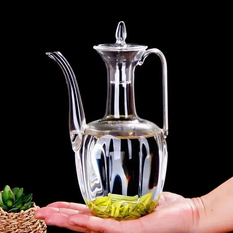 Large Capacity 1000ml High Borosilicate Arabic Glass Teapot with Filter Heat Resistant Cold Kettle Flower Tea Pot Teaware