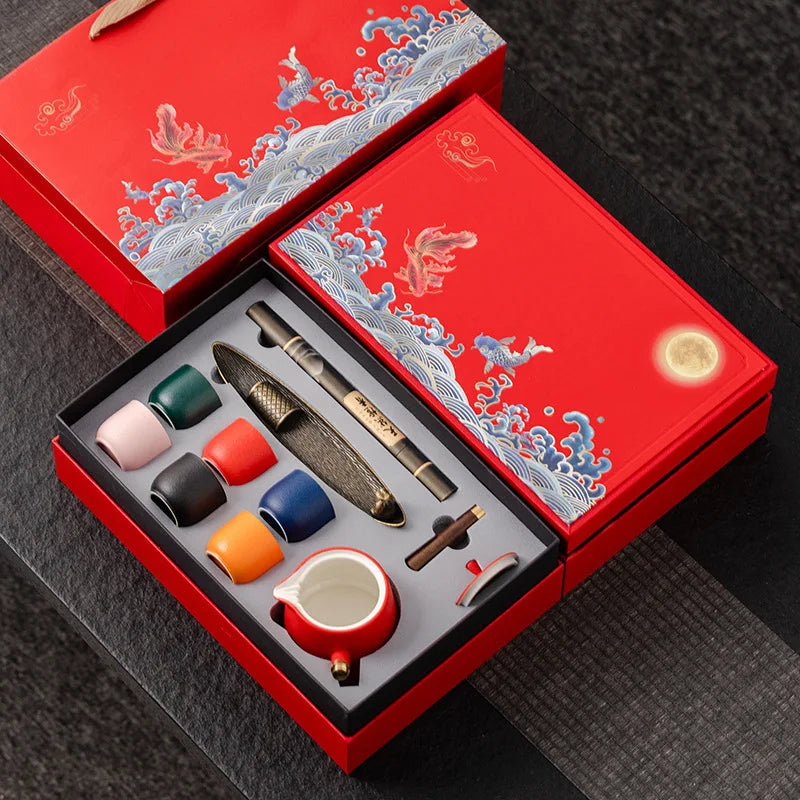 Dragon Year Spring Festival Gift Box National Trend Retro Style Complete Set Cultural and Creative Company Event Business Tea Se