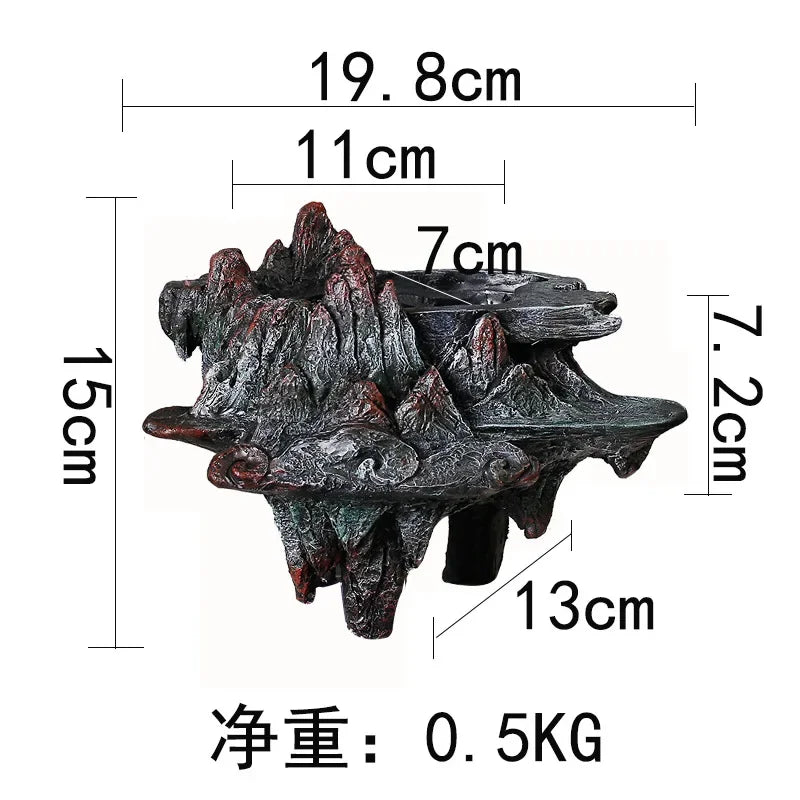 Chinese-style personalized retro creative asparagus resin flowerpot indoor fleshy June snow potted flower decoration ornaments