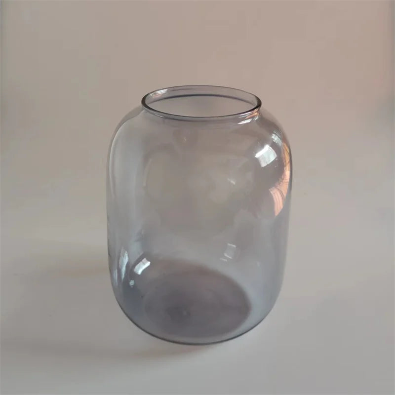 Creative Grey Glass Bottles Moss Landscaping Bottle Succulent Glass Vase Hydroponic Container Micro Landscape Glass Terrarium