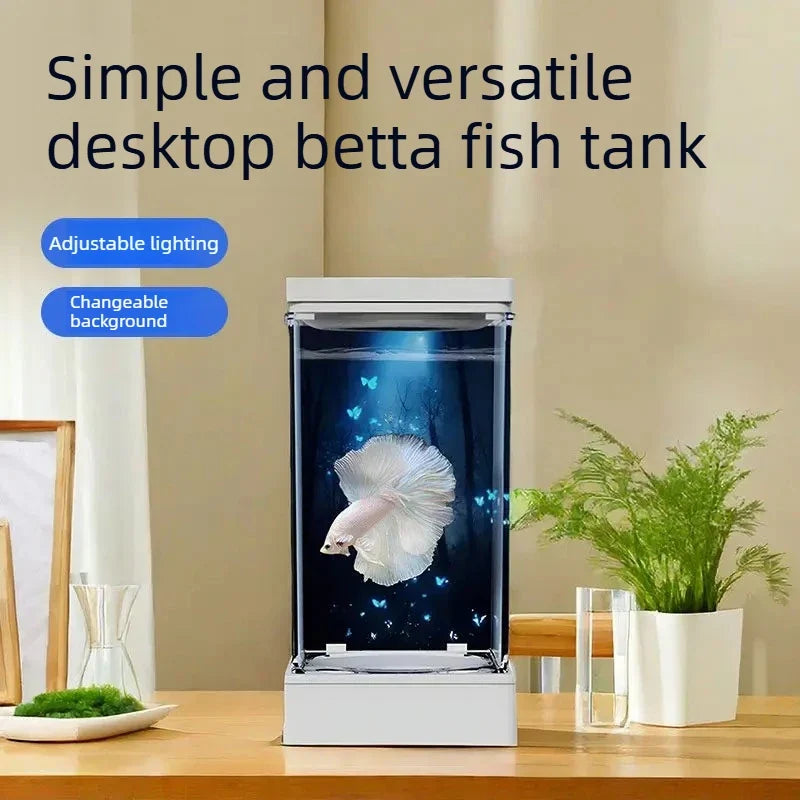 Small Aquarium Compact Aquarium Starter Kit With Light And Filter Home Decor Small Landscape Supplies For ng Room Office