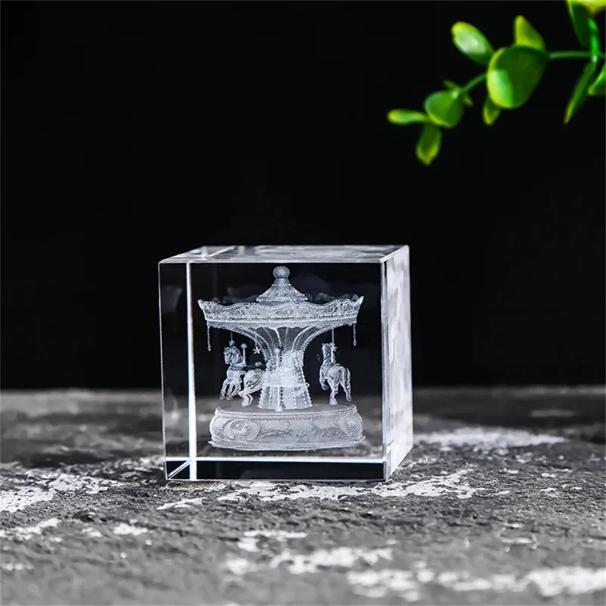 Rain Clouds Raindrop Cloud Square Crystal Ornaments Heart Shape Home Office Decor Birthday Valentine's Day Gifts