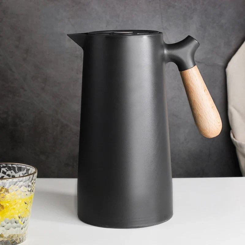 D9 Large Thermal Coffee Water Bottle Double Walled Household Glass Liner Coffee Pot Insulation Camping Sports Dining Vacuum Pot