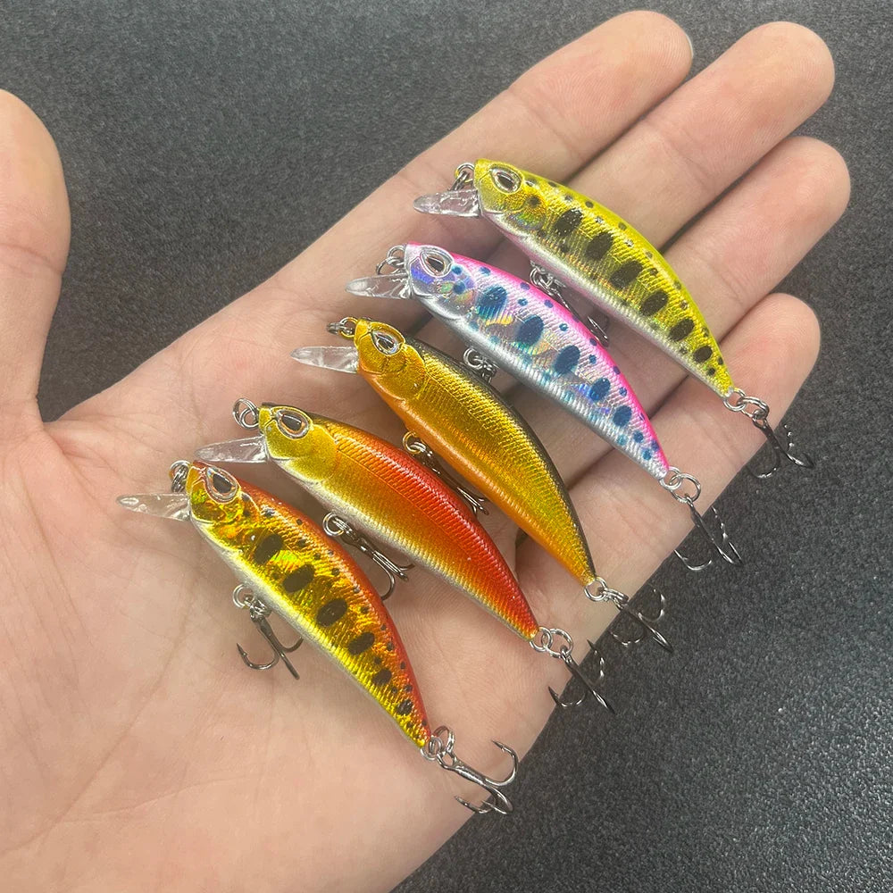 Fishing Lure Micro Minnow Wobbler Sinking Artificial Hard Bait Jerkbait Small Stream Decoy For Trout Bass Carp