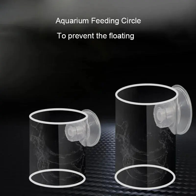 Fish Feeding Aquarium Feeding Ring Fish Tank Station Floating Food Tray Feeder Aquarium Accessory with Strong Suction Cups