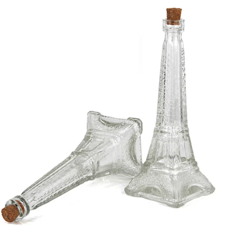 Nordic Zakka Colored  Eiffel Tower Glass Vase Home Decoration Colorful for Office Accessories Decoratoin