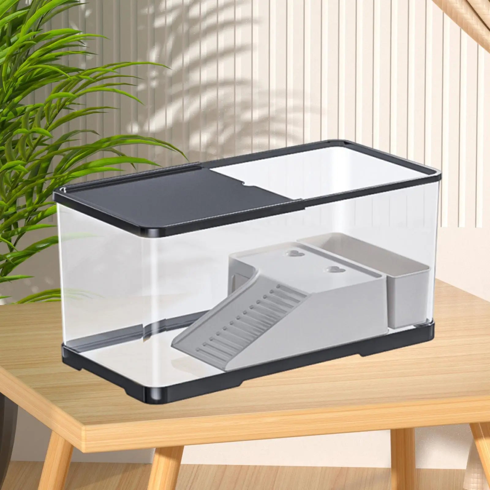 Reptile Tank with Cover Habitat for Turtle Frog Bearded Dragon Small Pets 20 Gallon Glass Terrarium with Ventilation