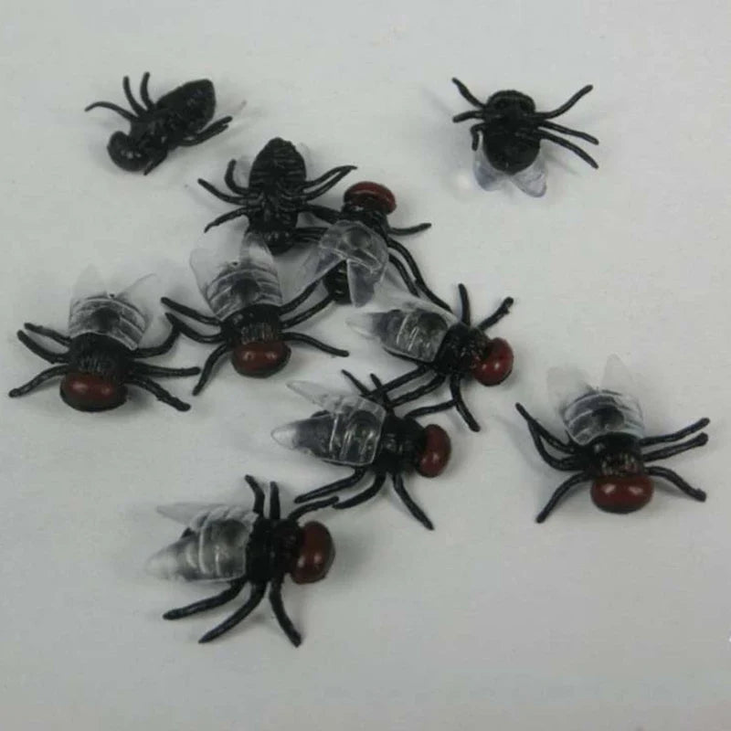 Funny Animal Models Fake Flies Plastic Simulated Insect Bugs Scary Disgusting Joke Toys Halloween Party Prank Favors
