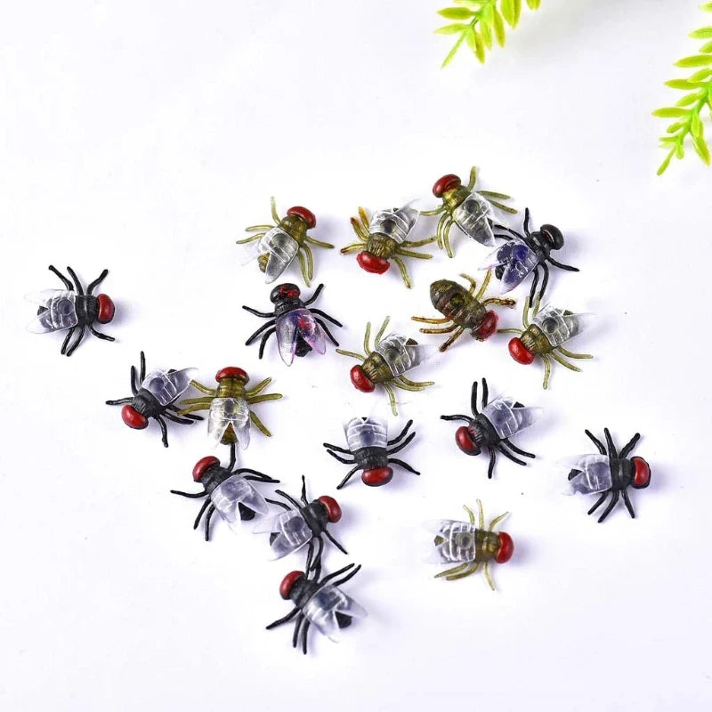Funny Animal Models Fake Flies Plastic Simulated Insect Bugs Scary Disgusting Joke Toys Halloween Party Prank Favors