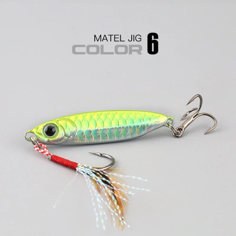 Metal Artificial Bait Jig 7g 10g 15g 20g 25g 30g Shore Casting Jigging lure Shore Casting Saltwater Fishing lure Bit