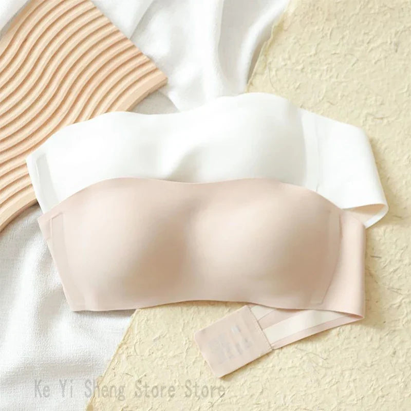 Women's underwear: detachable shoulder strap underwear, anti-slip strapless bra, cinched breasts, and wraparound bra