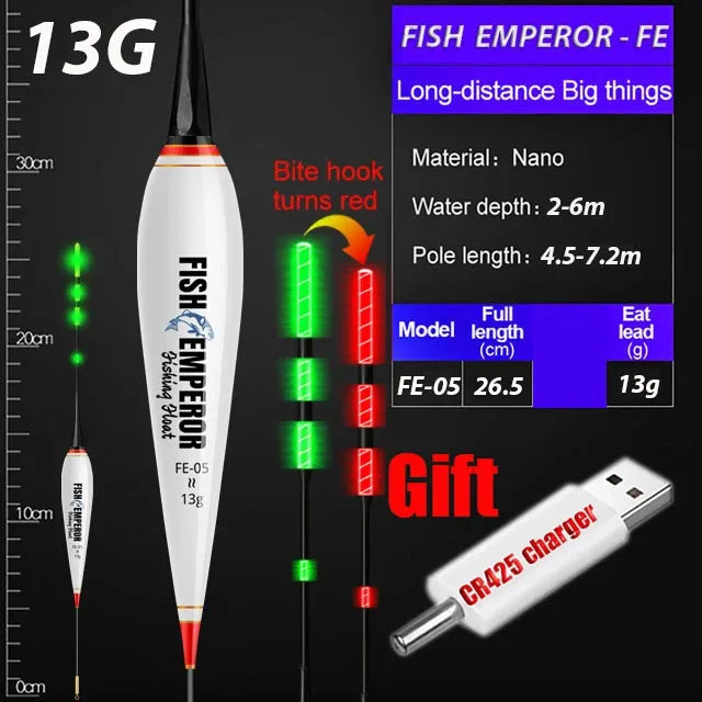 Fishing Float Set Led Smart Electronic Luminous Floats 3g 5g 7g 10g 13g 15g 20g Gravity Sensing Winter Summer Fishing