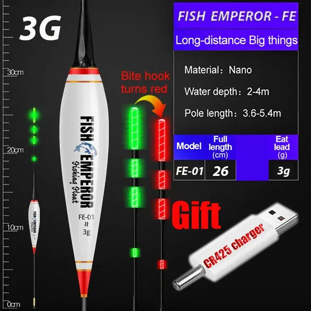 Fishing Float Set Led Smart Electronic Luminous Floats 3g 5g 7g 10g 13g 15g 20g Gravity Sensing Winter Summer Fishing