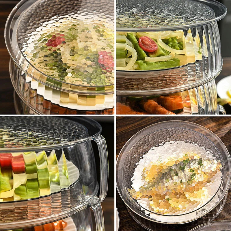 Microwave Splash Proof PET Cover High-temperature Resistant Bowl Cover Household Food Grade Plastic Microwave Hot Dishes Lid