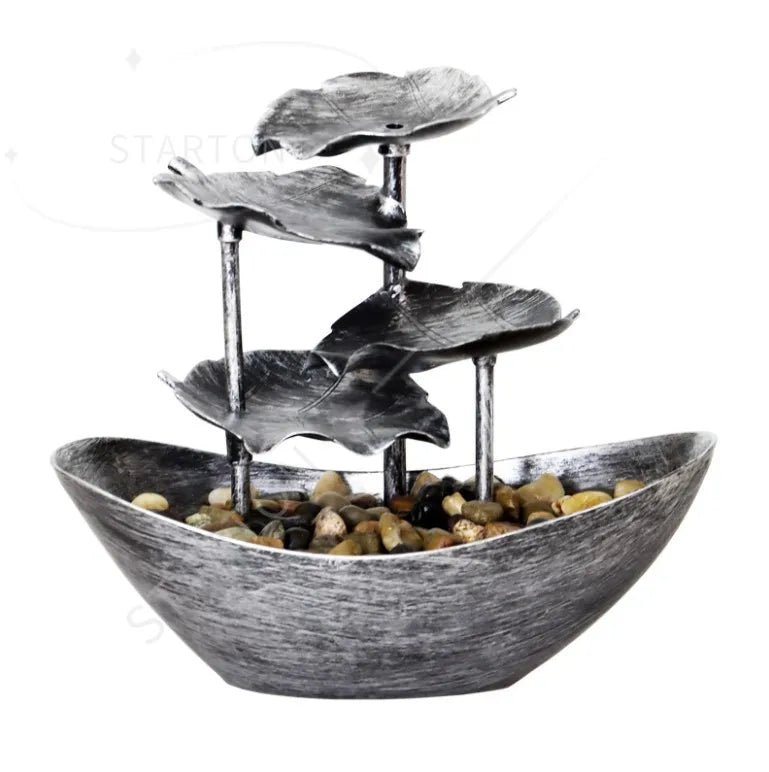 Home Decor Water Flow Decorative Ornaments New Display House Iron Interior Modern Living Home Desktop Metal Craft Decoration