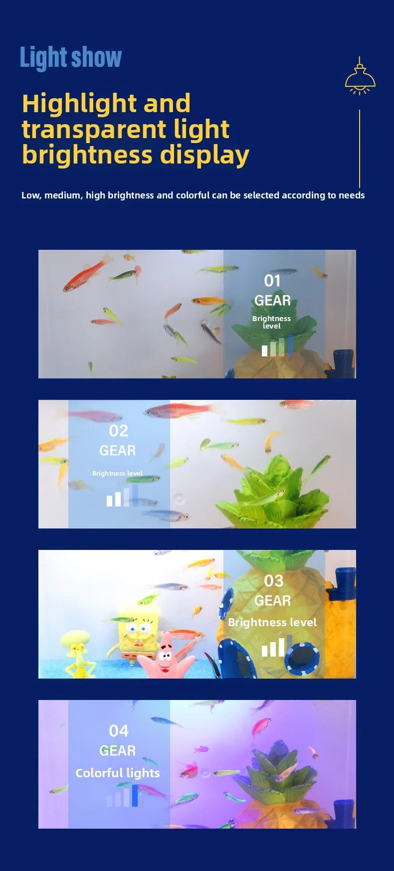 Home mini fish tank, living room fish tank, office desktop water free ecological, self circulating filter， Acrylic aquarium