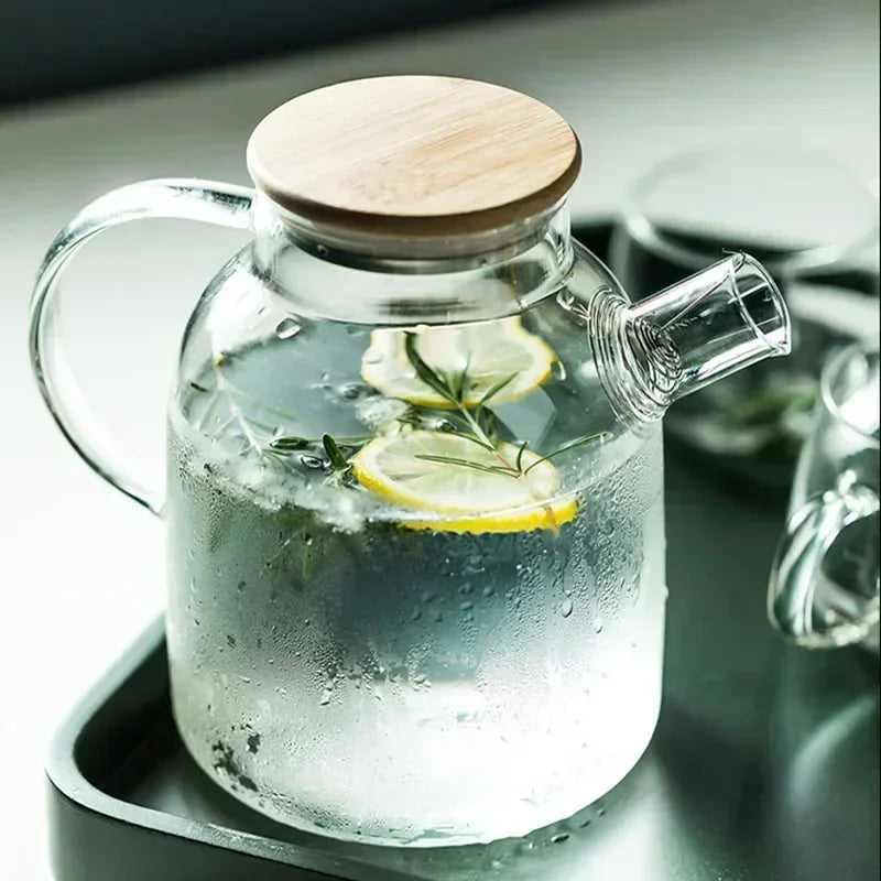 Borosilicate Glass Teapot Heat-Resistant Large Clear Tea Pot  Flower Tea Set Puer Kettle Cup Office Home Tool