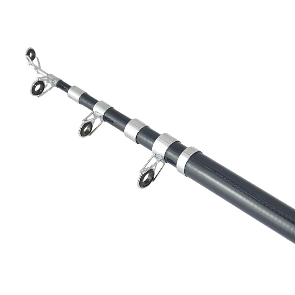 Folded Spinning Rod Portable Folding Mini Fishing Rod Telescopic Epoxy Resin Poles with Reel Line Travel Rods for Fish