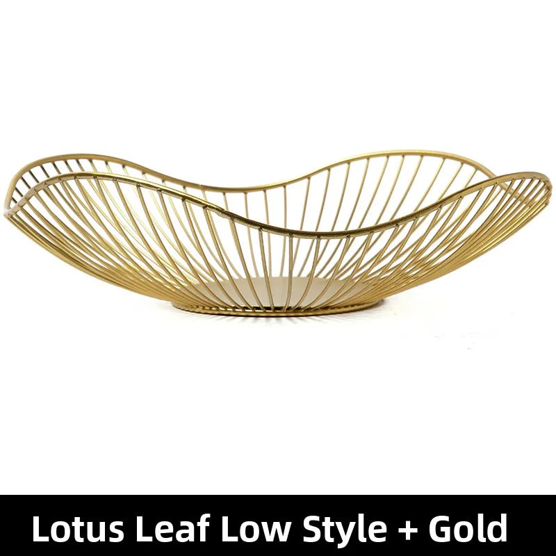 Modern mat Fruit Tray Luxury Light Home Living Room Candy Basket Tea Table Snas Metal Material Nordic Sle
