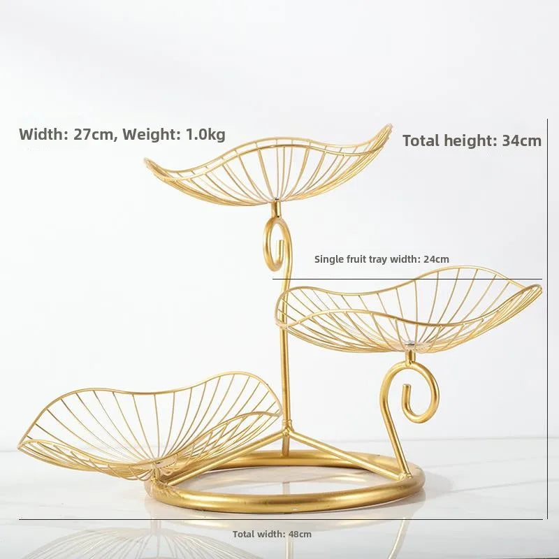 Modern mat Fruit Tray Luxury Light Home Living Room Candy Basket Tea Table Snas Metal Material Nordic Sle