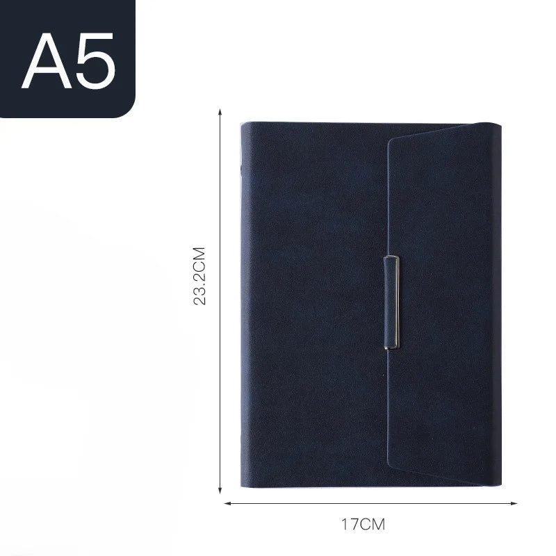 Tri-fold A5 Loose-leaf Notebook Business Meeting Office Record Book Cover Notebook